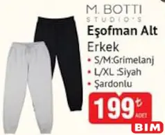 M.BOTTİ STUDİO'S ERKEK EŞOFMAN ALT M.BOTTİ STUDİO'S ERKEK EŞOFMAN ALT